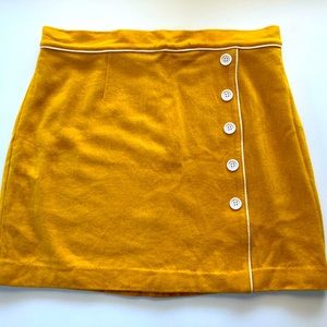 ModCloth mustard yellow mod skirt
